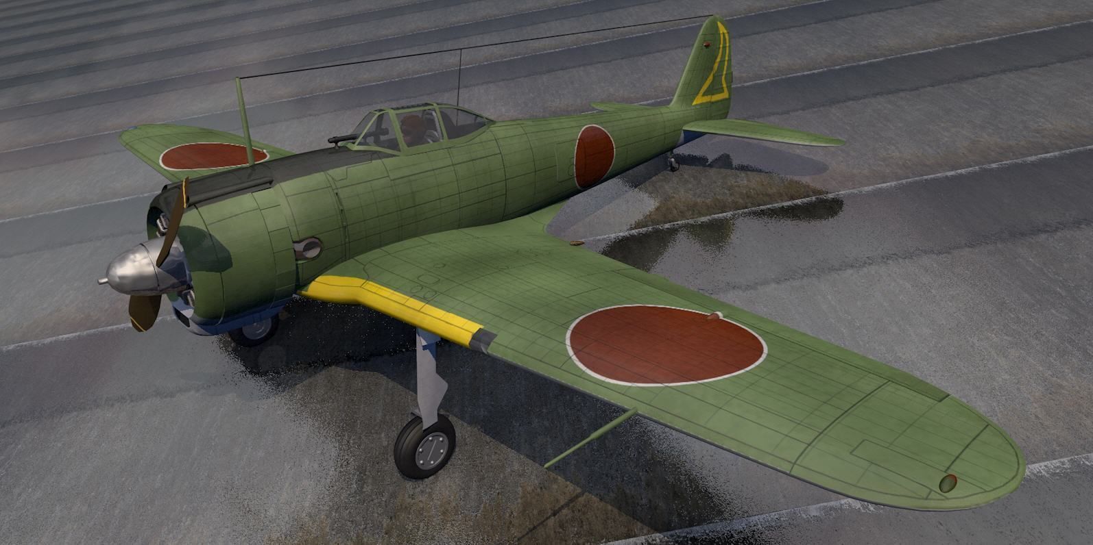 Nakajima Ki-43-1b Hayabusa - aka Oscar 3D model_1
