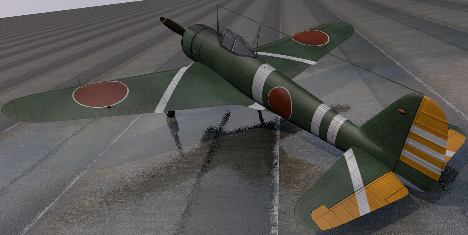 Nakajima Ki-43-1b Hayabusa - aka Oscar 3D model_6