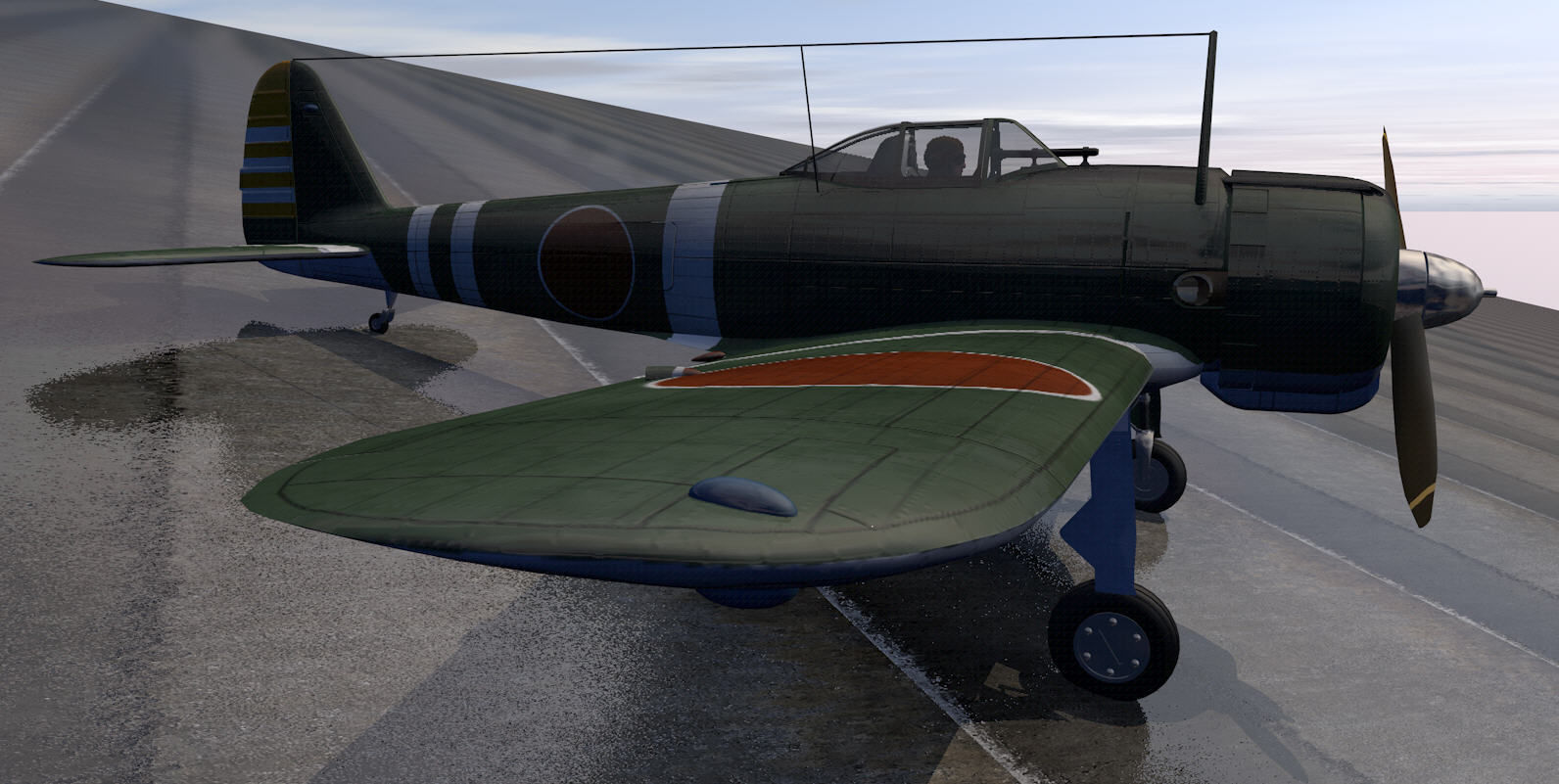 Nakajima Ki-43-1b Hayabusa - aka Oscar 3D model_12