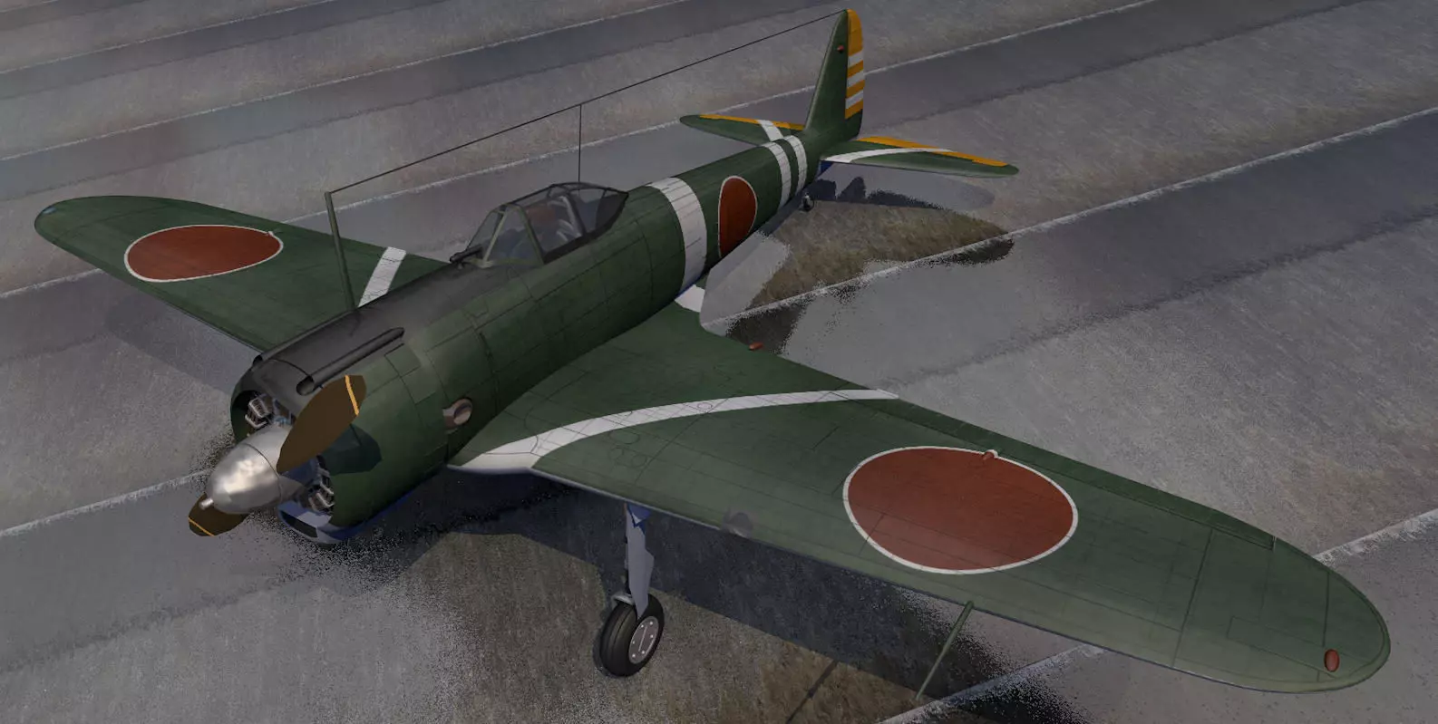 Nakajima Ki-43-1b Hayabusa - aka Oscar 3D model_0