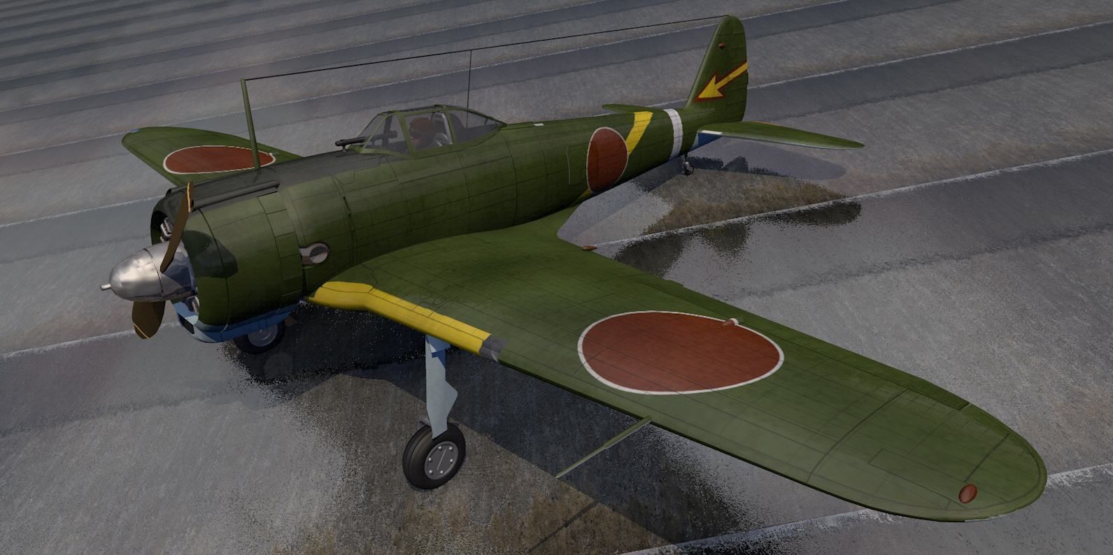 Nakajima Ki-43-1b Hayabusa - aka Oscar 3D model_2