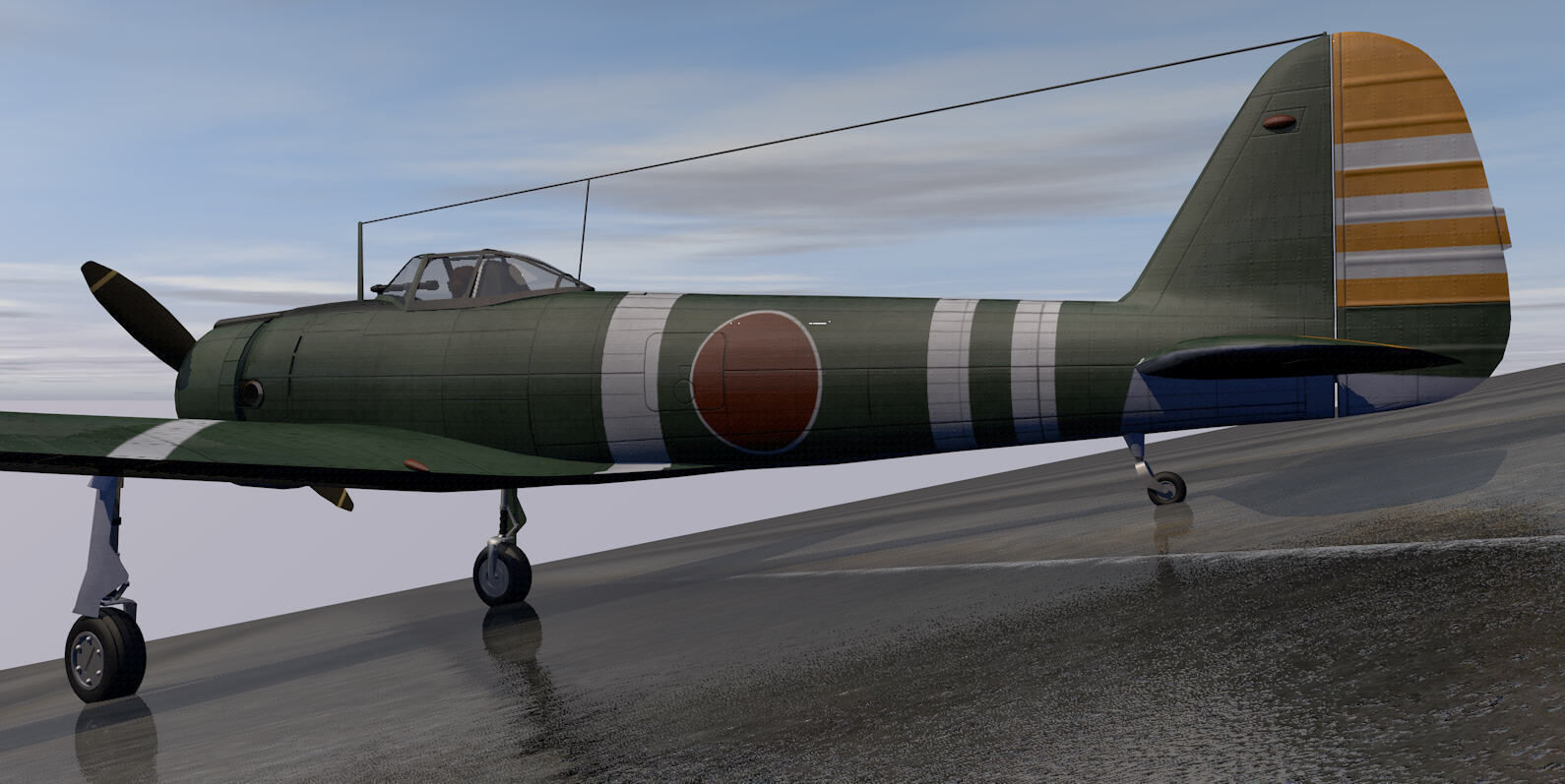 Nakajima Ki-43-1b Hayabusa - aka Oscar 3D model_8