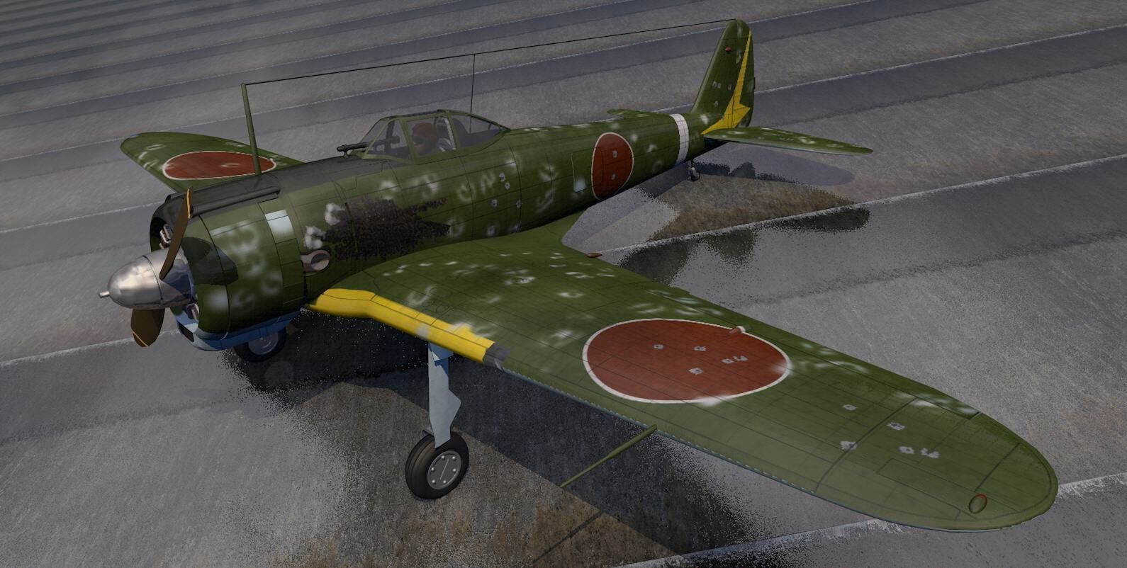 Nakajima Ki-43-1b Hayabusa - aka Oscar 3D model_4