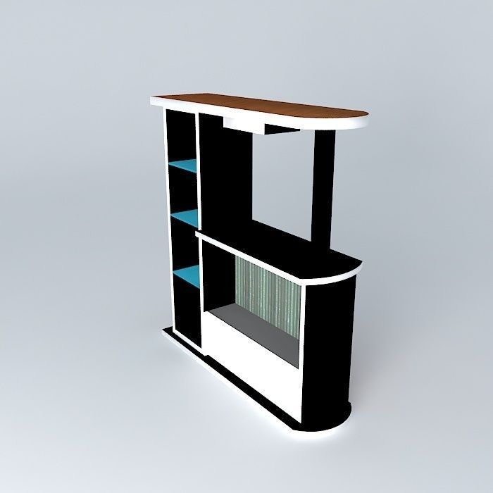 BAR bookcase Free 3D model_1