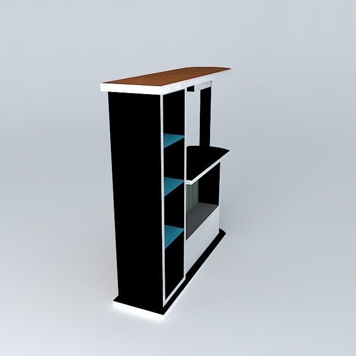 BAR bookcase Free 3D model_2