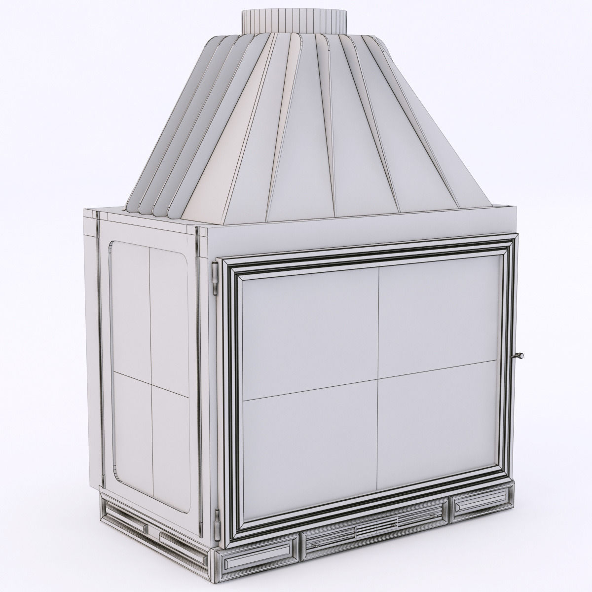 Seguin multivision 7000 wood stove 3D model_5