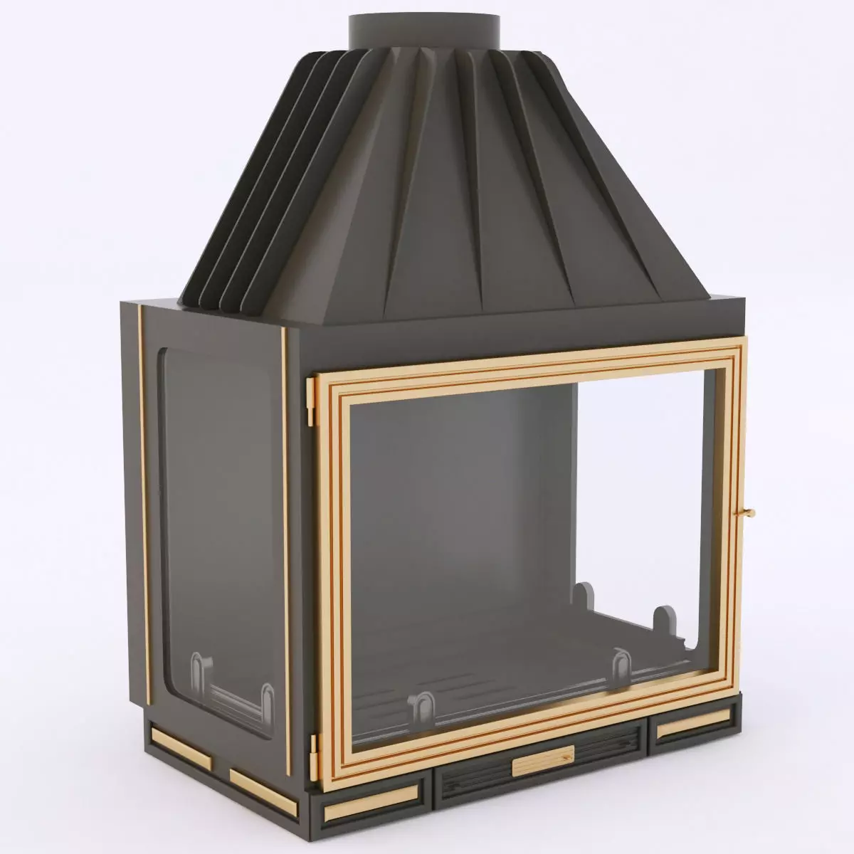 Seguin multivision 7000 wood stove 3D model_0