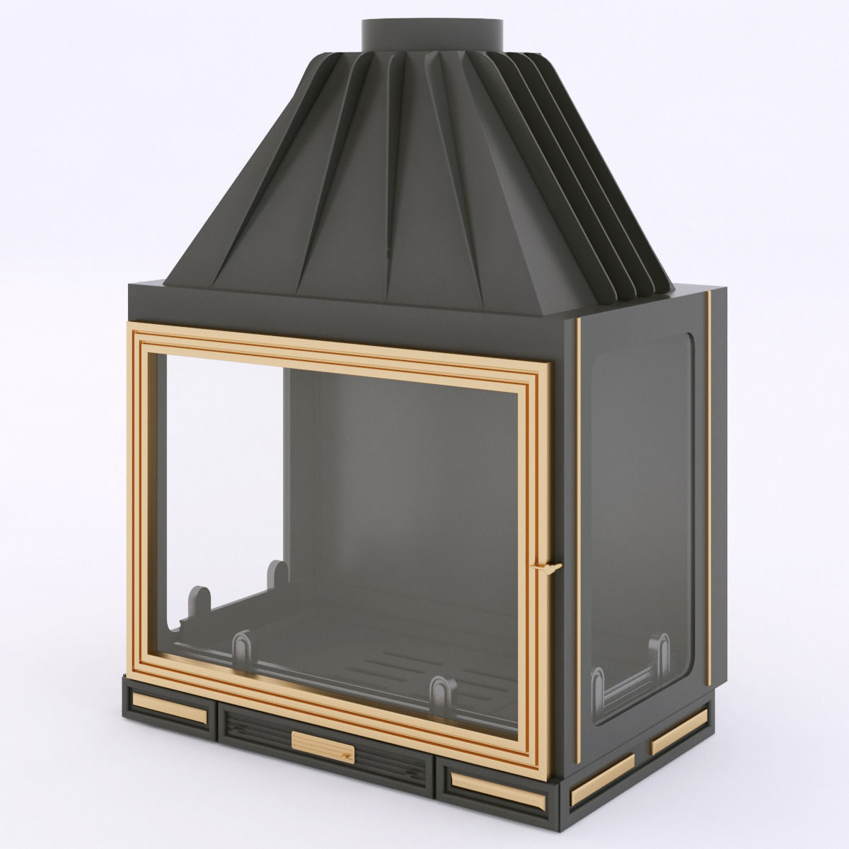 Seguin multivision 7000 wood stove 3D model_1