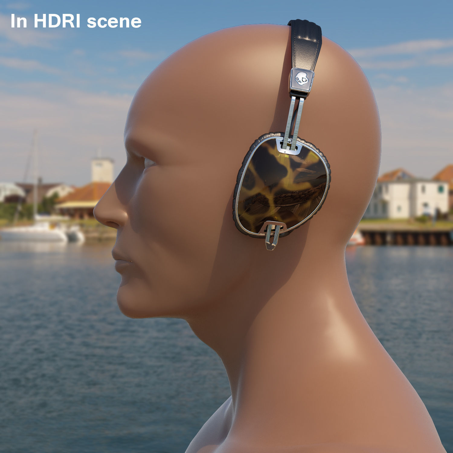 Skullcandy Navigator Tortoise headphones 3D model_15