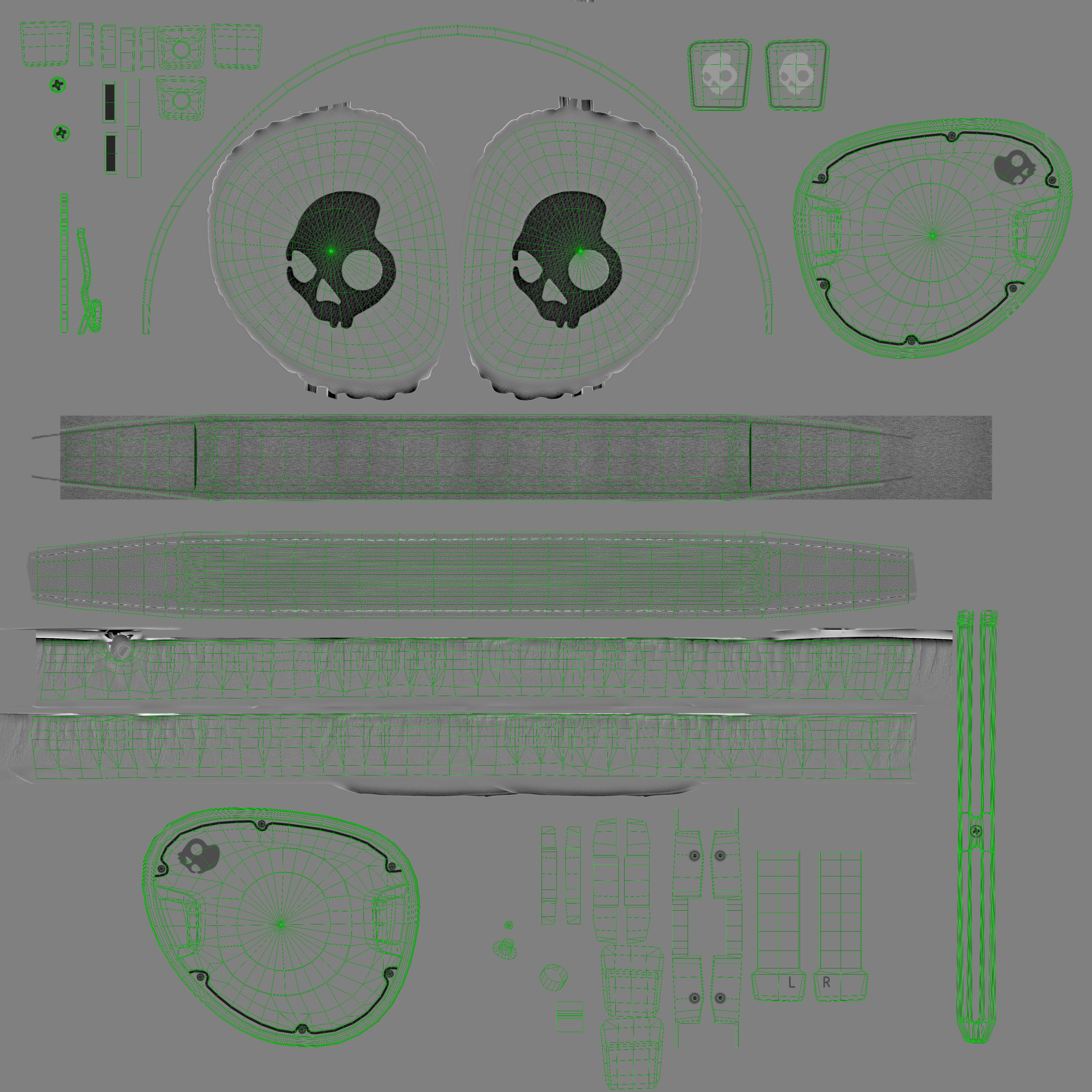 Skullcandy Navigator Tortoise headphones 3D model_25
