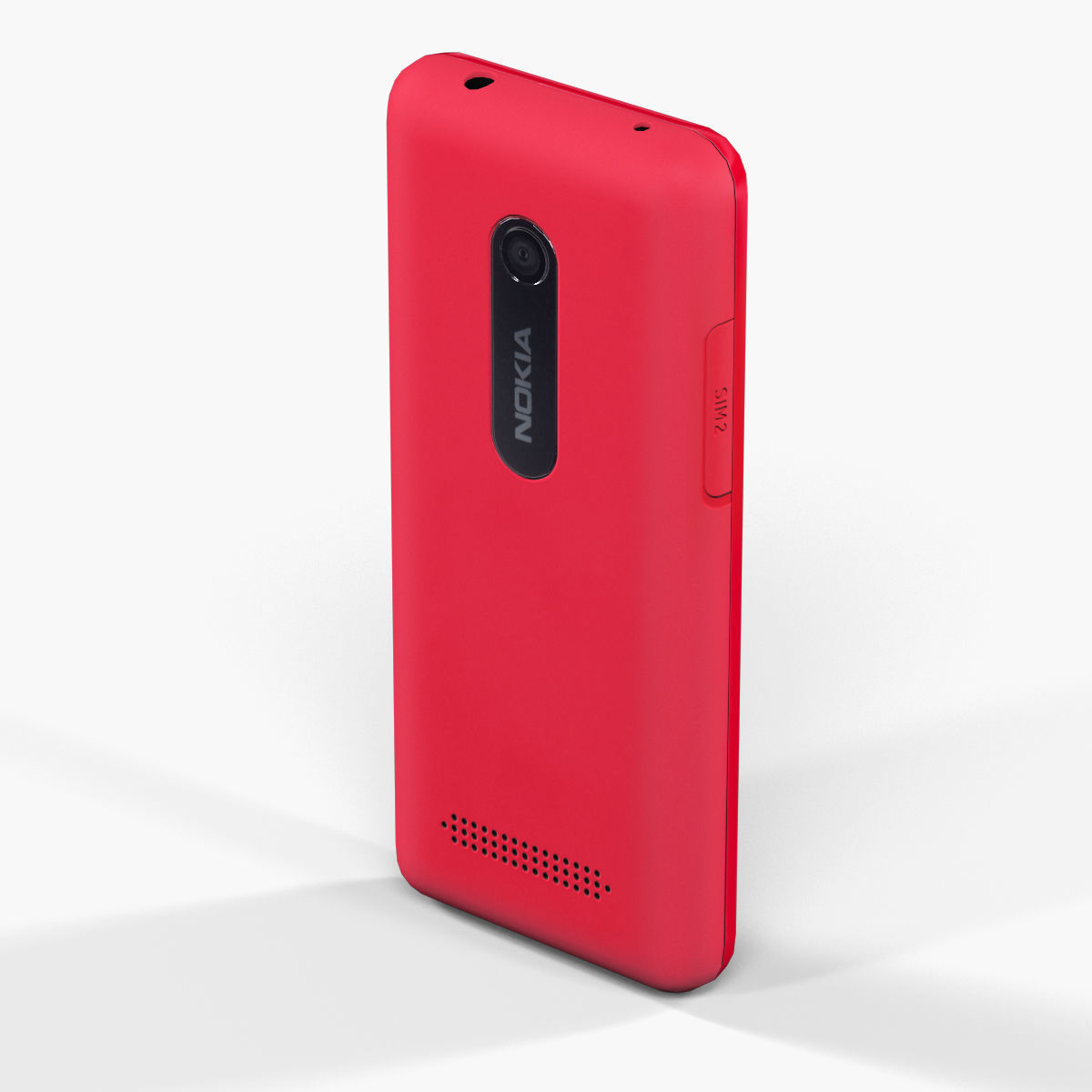 Nokia 206 Dual Sim cellphone 3D model_18