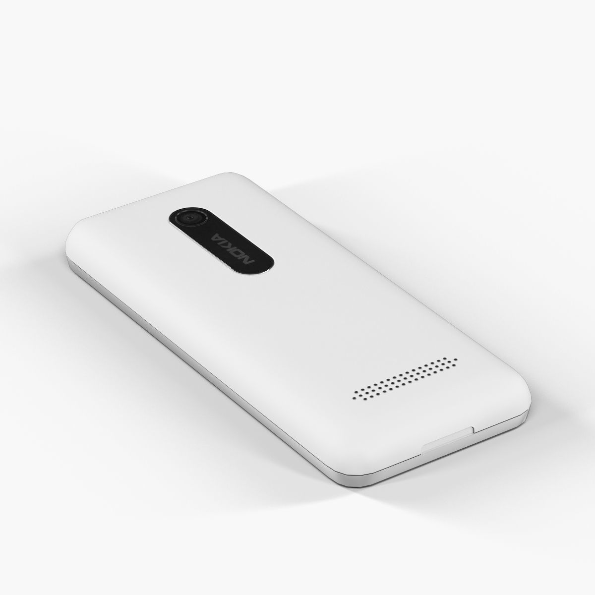 Nokia 206 Dual Sim cellphone 3D model_15