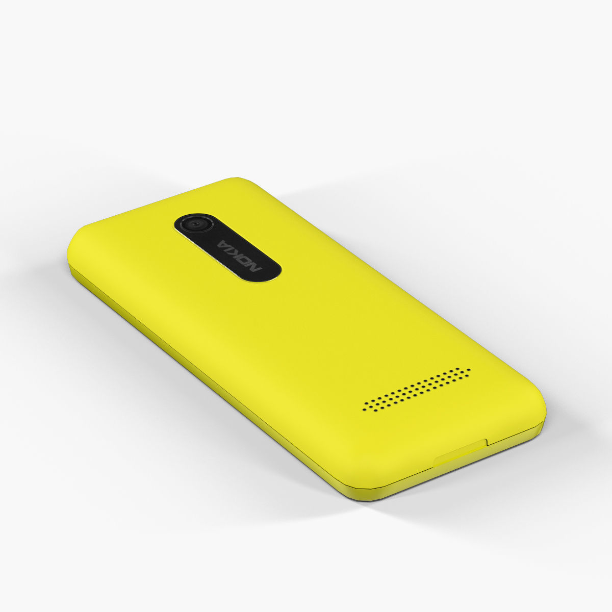 Nokia 206 Dual Sim cellphone 3D model_11