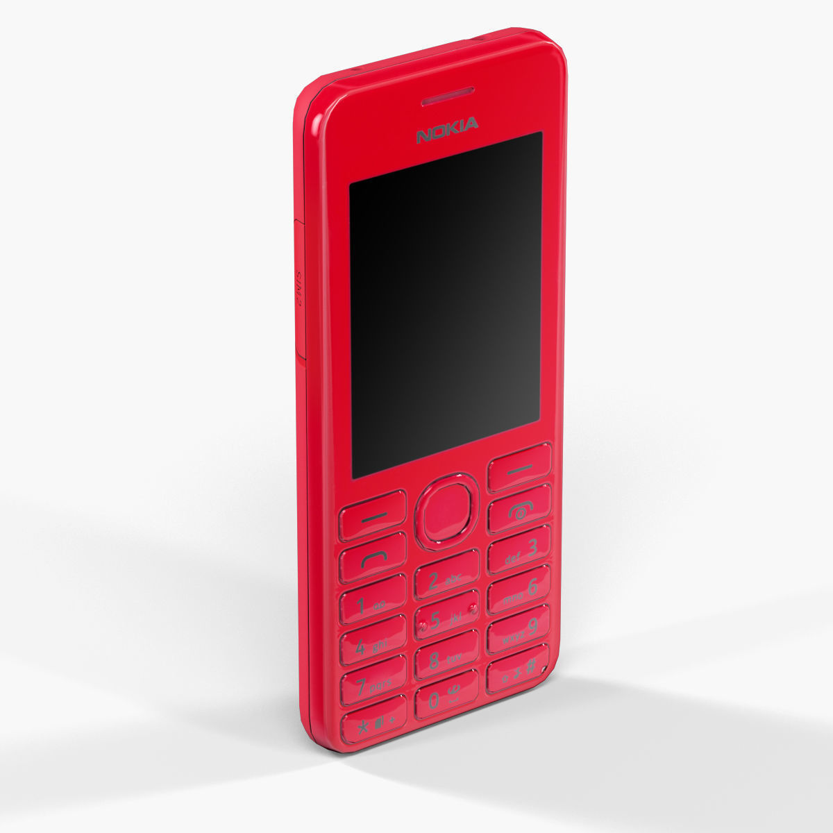 Nokia 206 Dual Sim cellphone 3D model_17