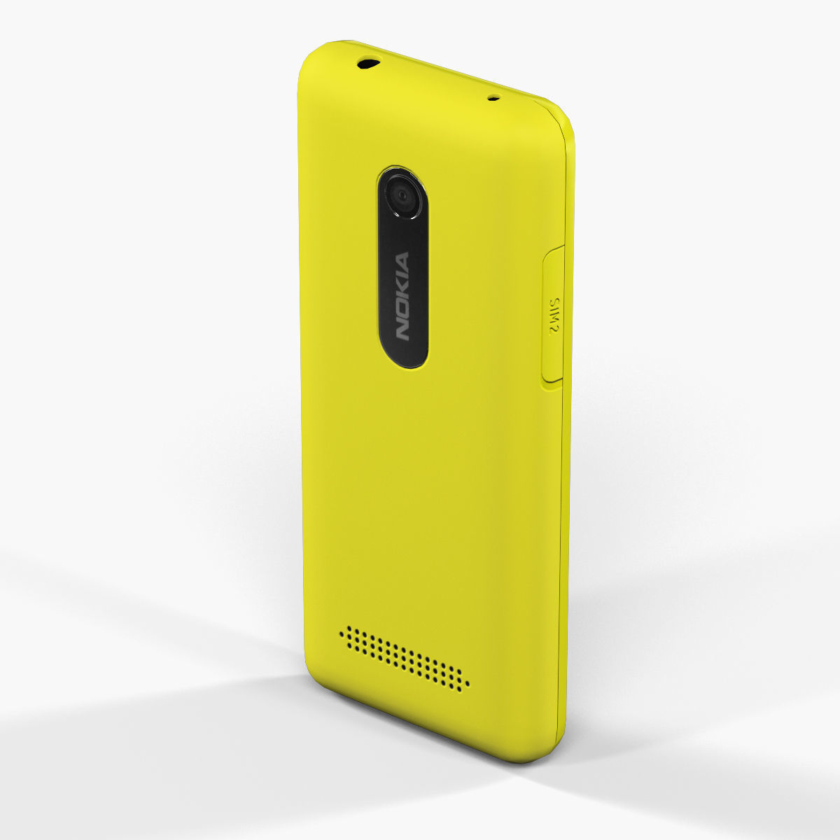 Nokia 206 Dual Sim cellphone 3D model_10