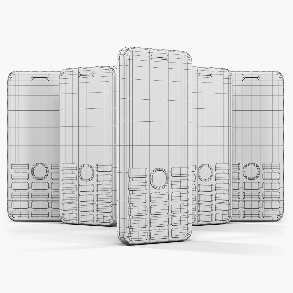 Nokia 206 Dual Sim cellphone 3D model_25