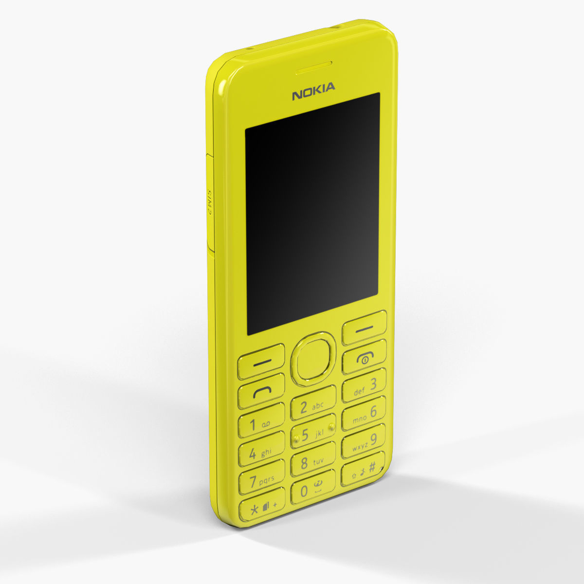 Nokia 206 Dual Sim cellphone 3D model_9