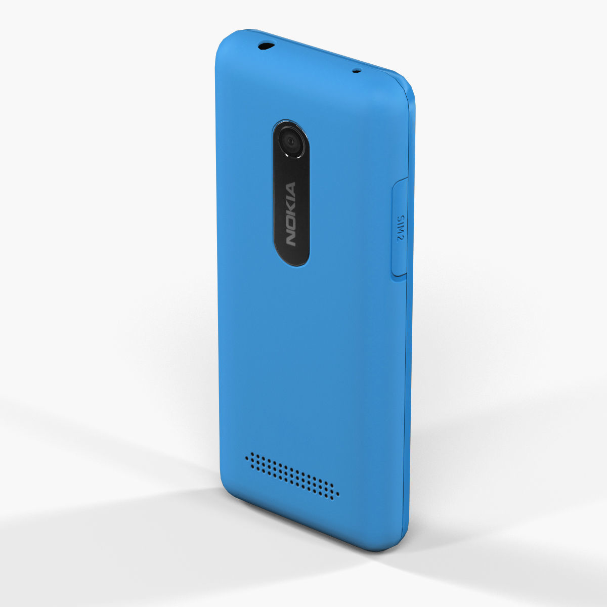 Nokia 206 Dual Sim cellphone 3D model_6