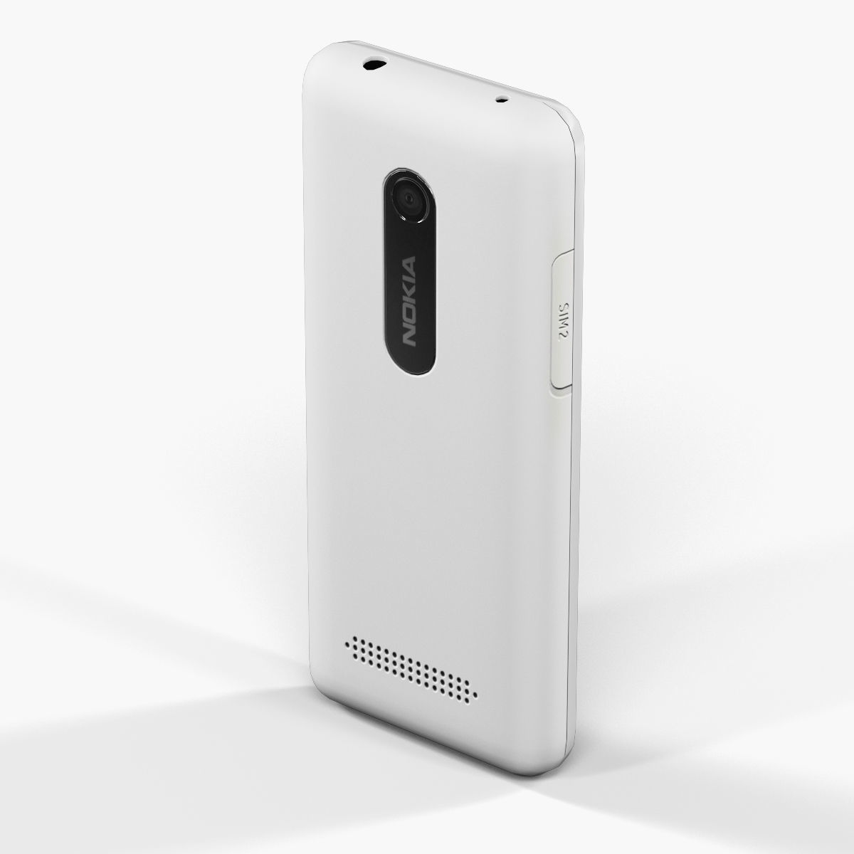 Nokia 206 Dual Sim cellphone 3D model_14