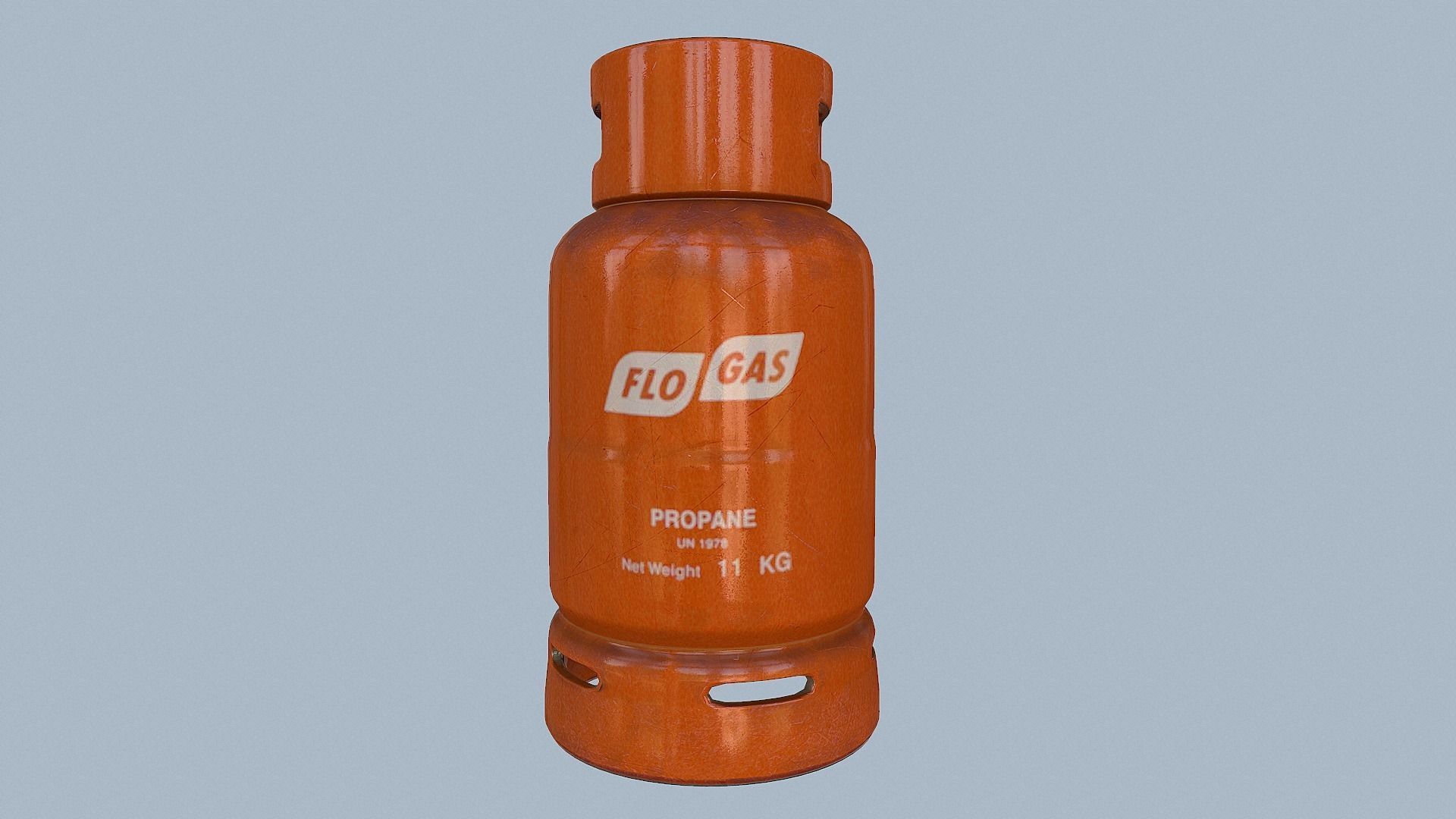 Gas Cylinder Orange Low-poly 3D model_32