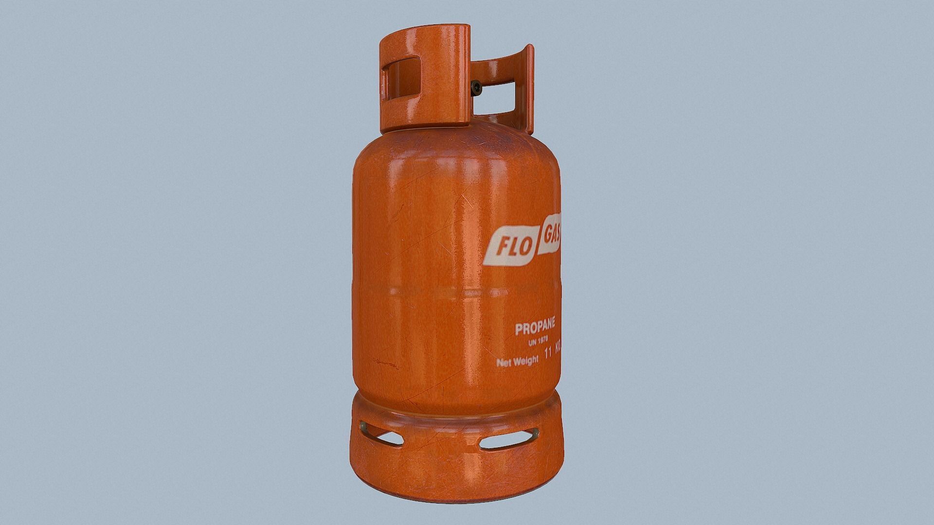 Gas Cylinder Orange Low-poly 3D model_54