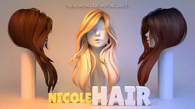 Nicole Hair 3D model