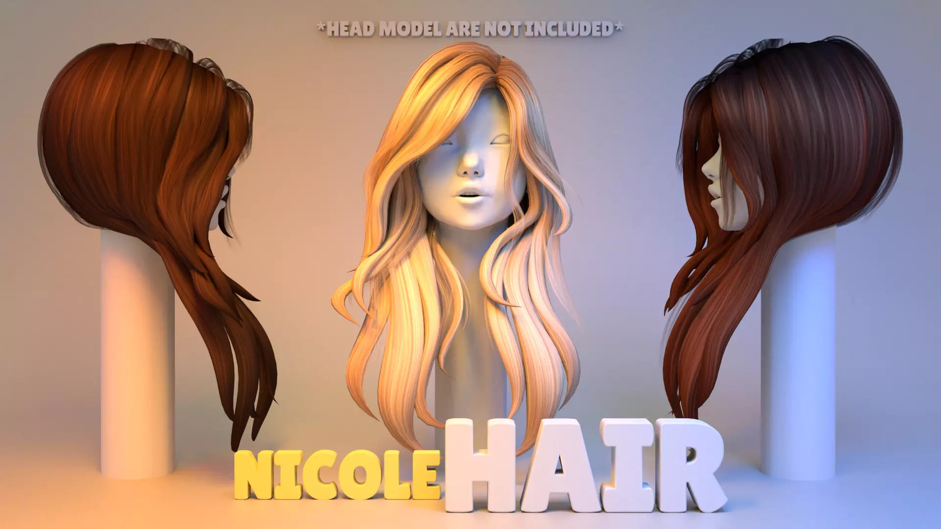 Nicole Hair 3D model_0