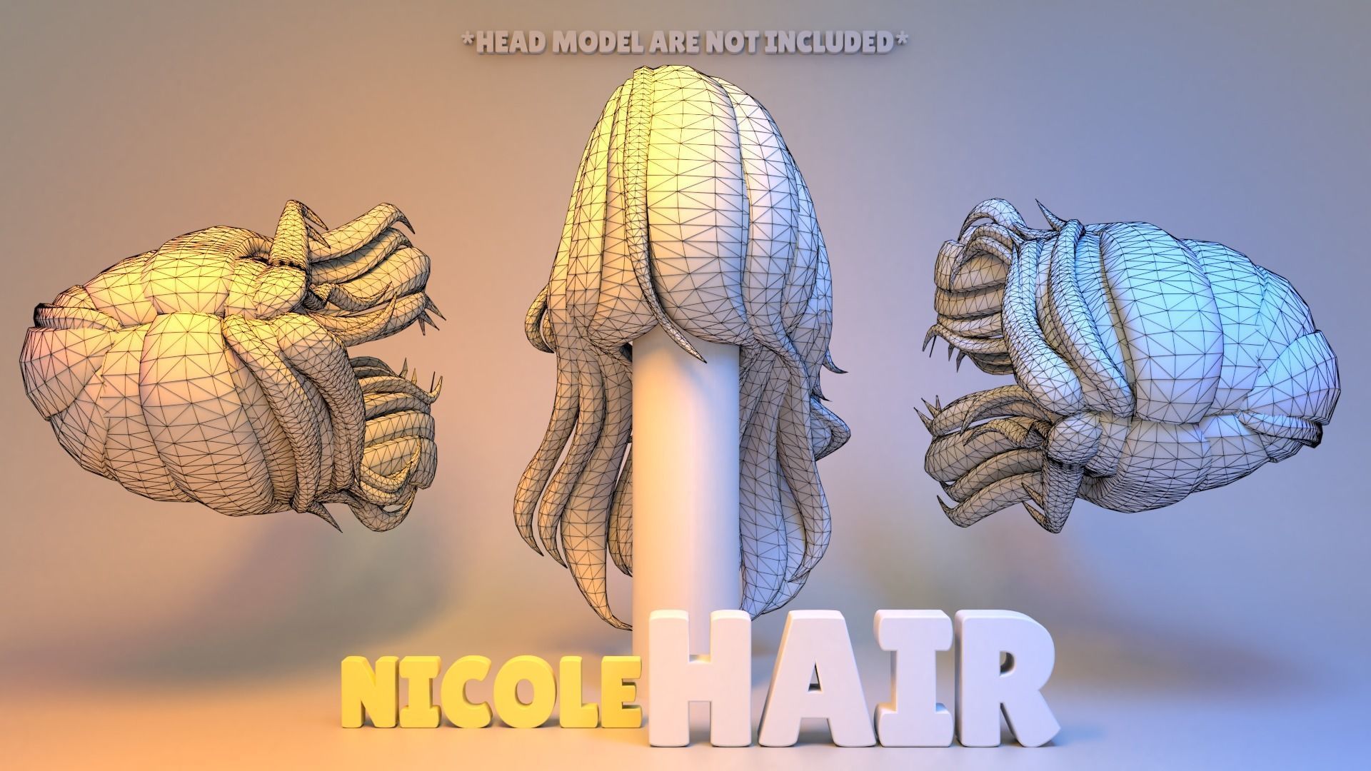 Nicole Hair 3D model_3