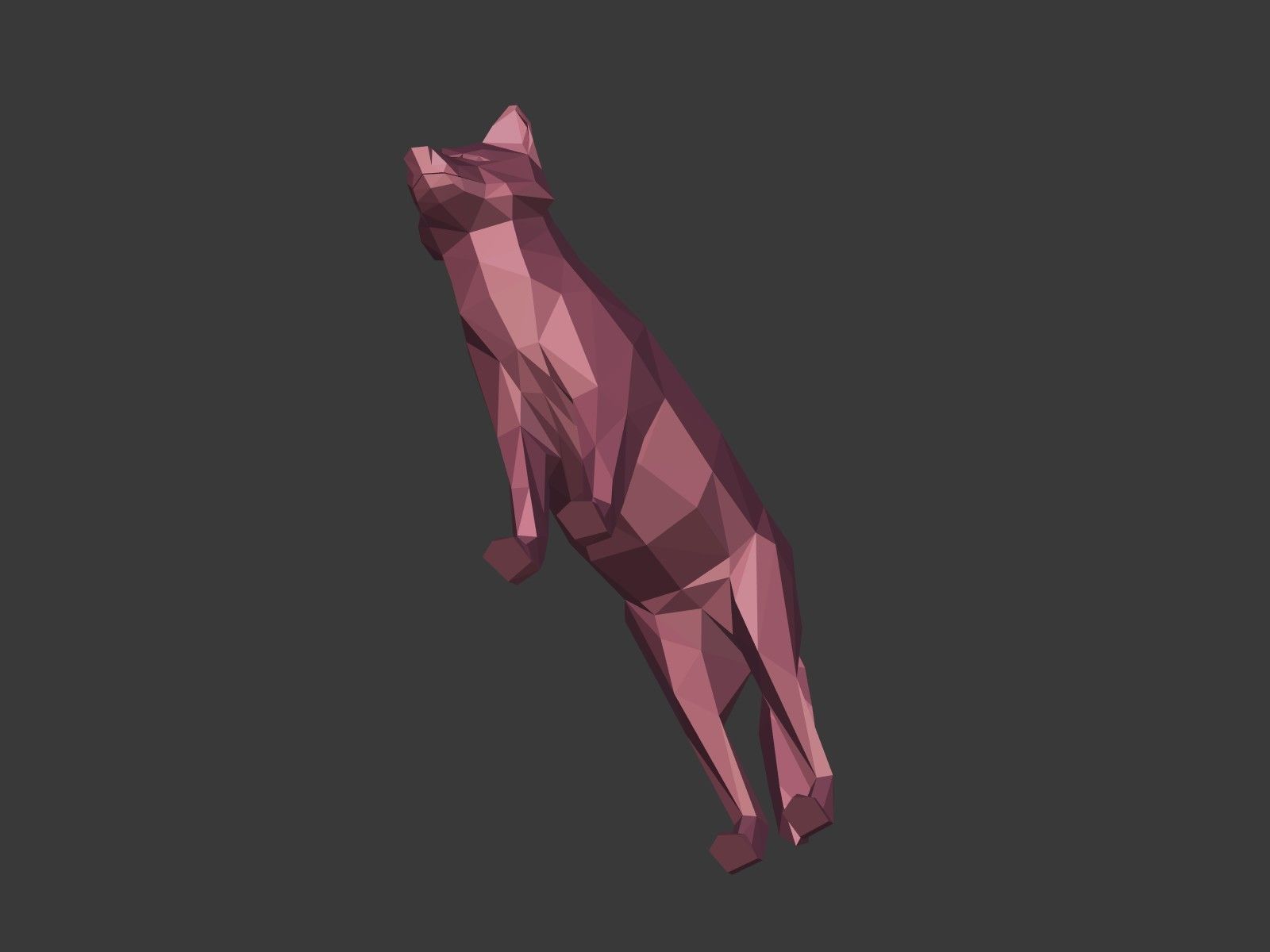 Cartoon Wolf - Dog - Low Poly Low-poly 3D model_21