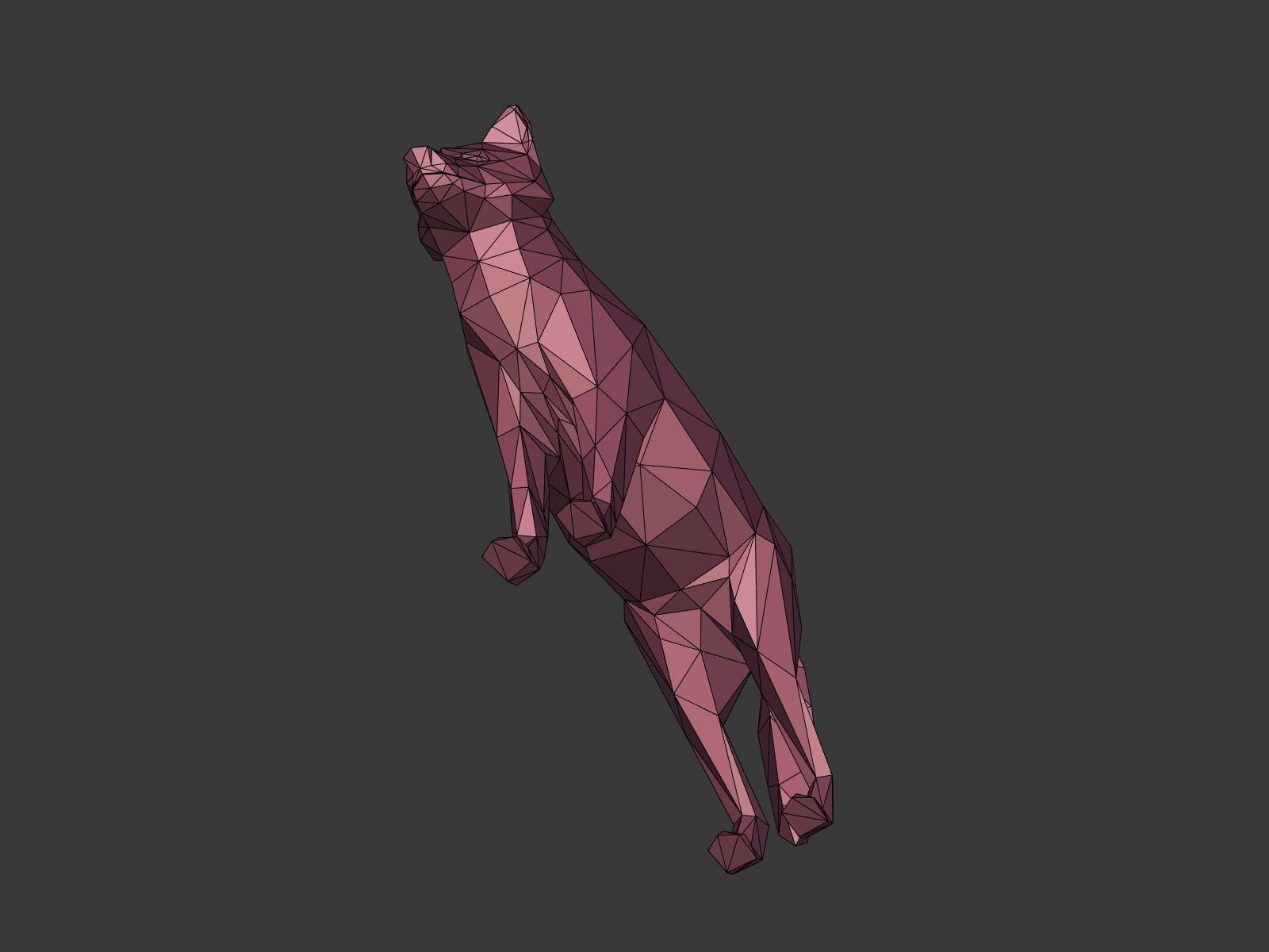 Cartoon Wolf - Dog - Low Poly Low-poly 3D model_22
