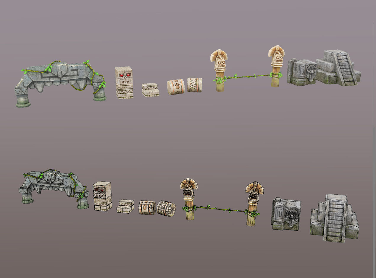 PirateCollection Totems Low-poly 3D model_1