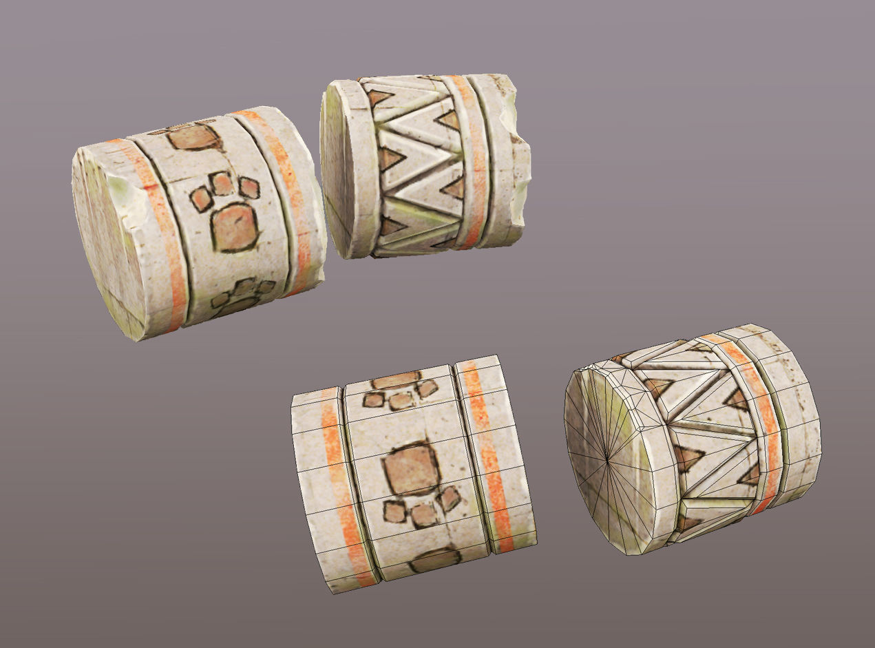 PirateCollection Totems Low-poly 3D model_5