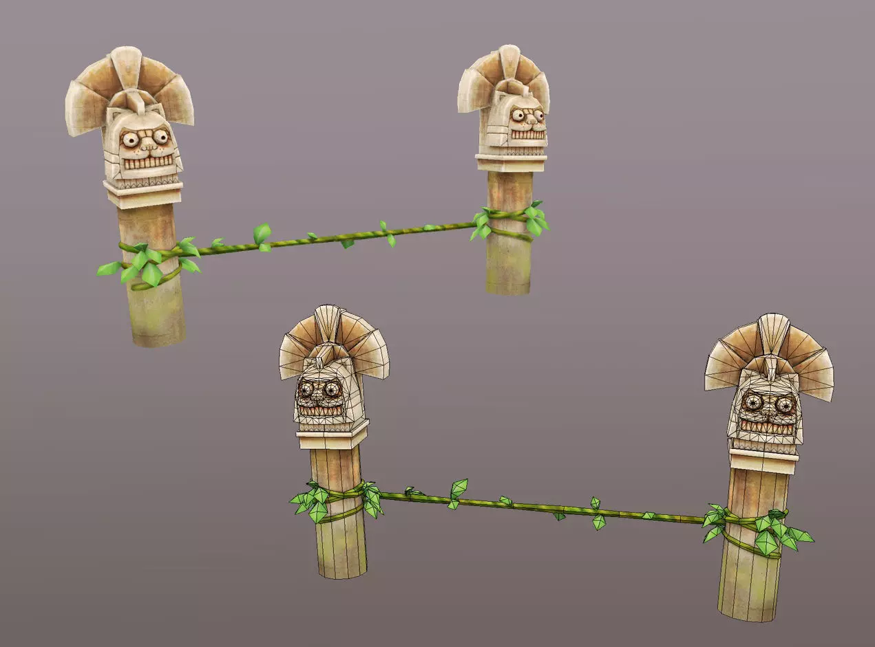PirateCollection Totems Low-poly 3D model_0