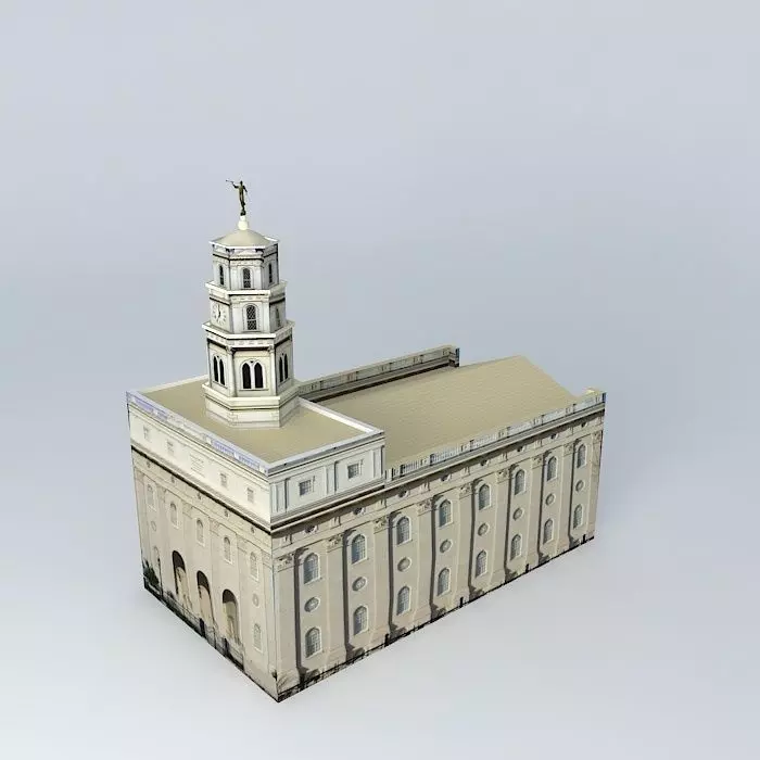 LDS. Temple Nauvoo, Illinois  Templo Mormon.  113th. Operatin... Free 3D model_0