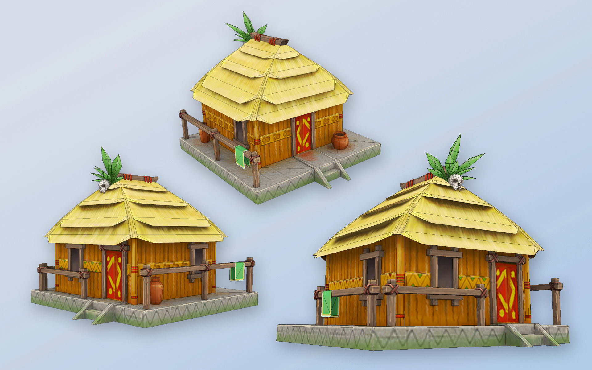 PirateCollections two huts in style of hawaiian village _2