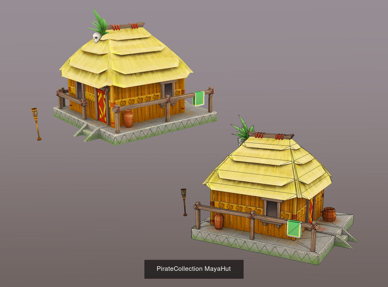 PirateCollections two huts in style of hawaiian village _11