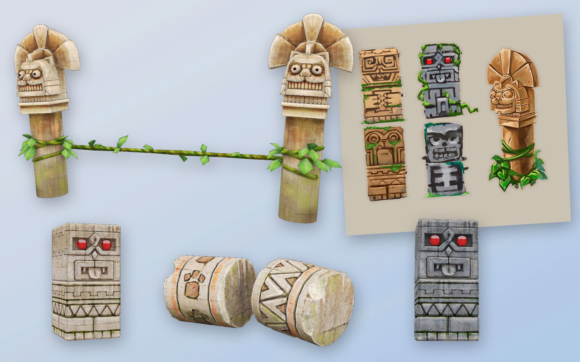 PirateCollections two huts in style of hawaiian village _1