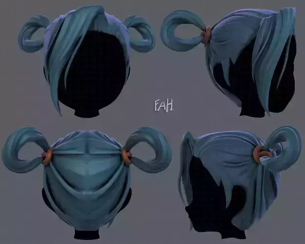 3D Hair style for girl V73