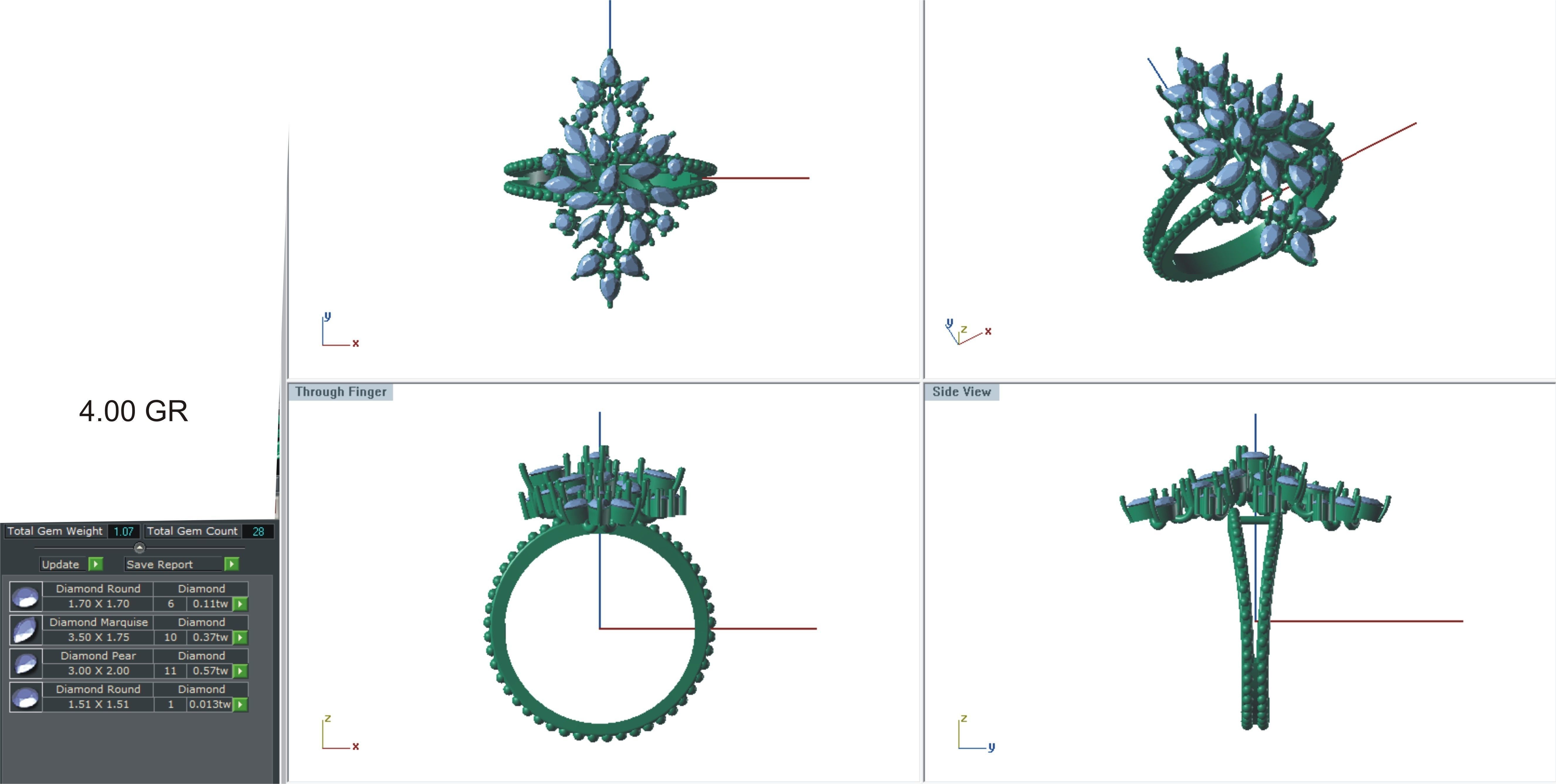 Women ring 3dm stl render detail 3D print model 3D print model_1