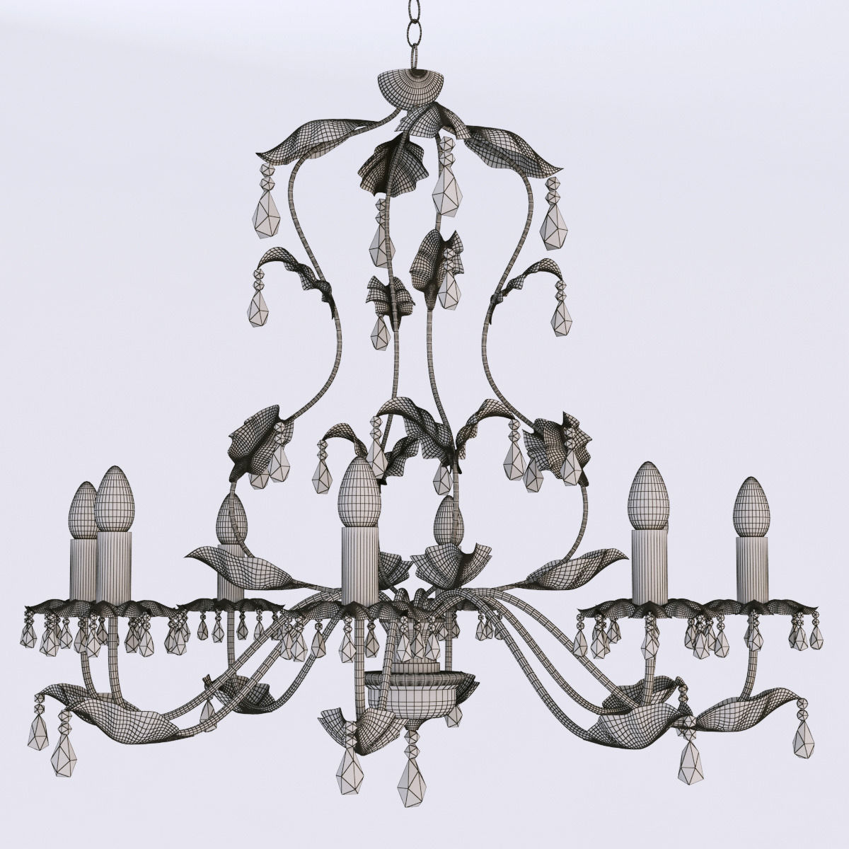 Ferroluce Lampardi 2288 chandelier 3D model_4