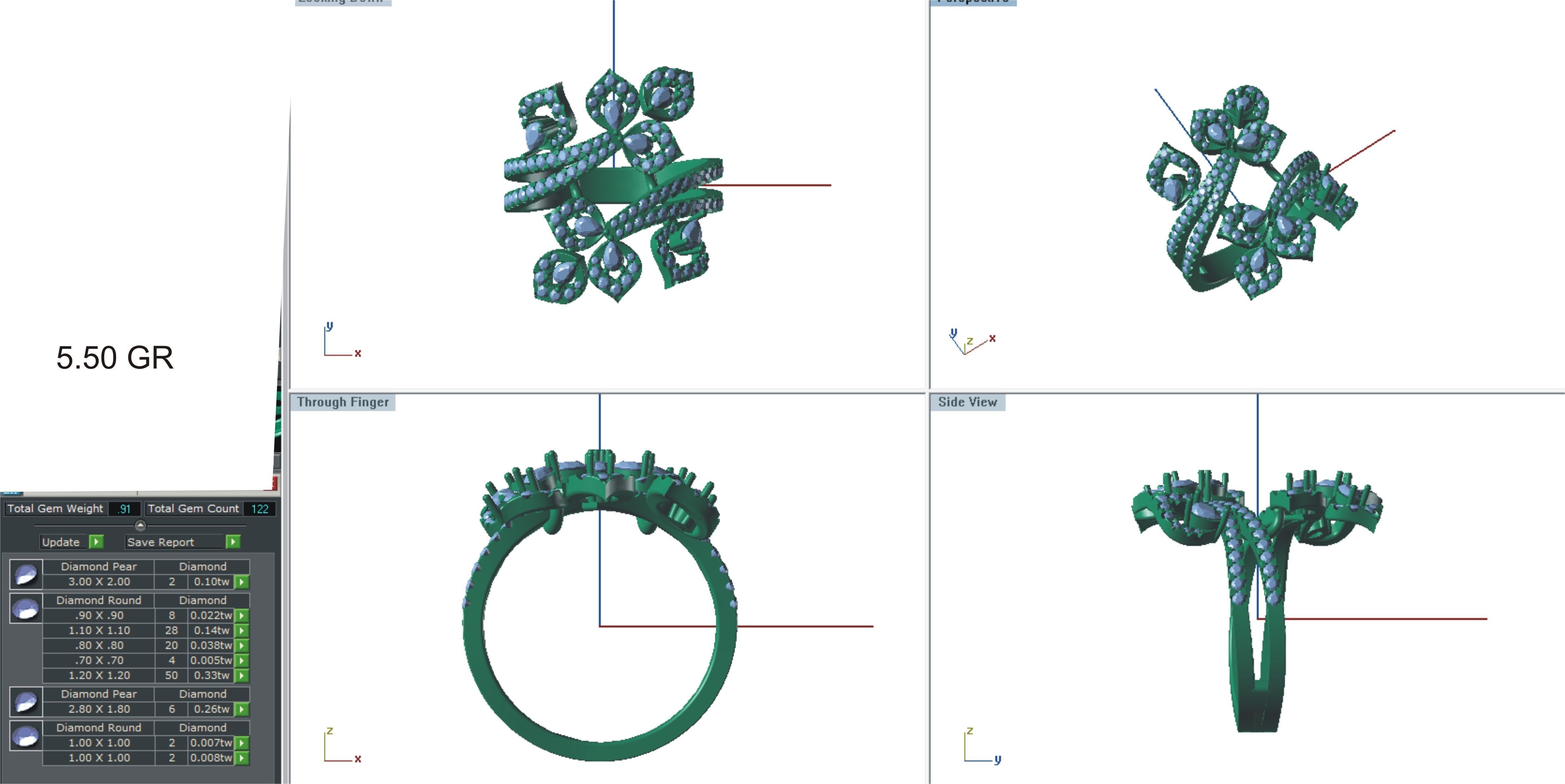 Women ring 3dm stl render detail 3D print model 3D print model_1