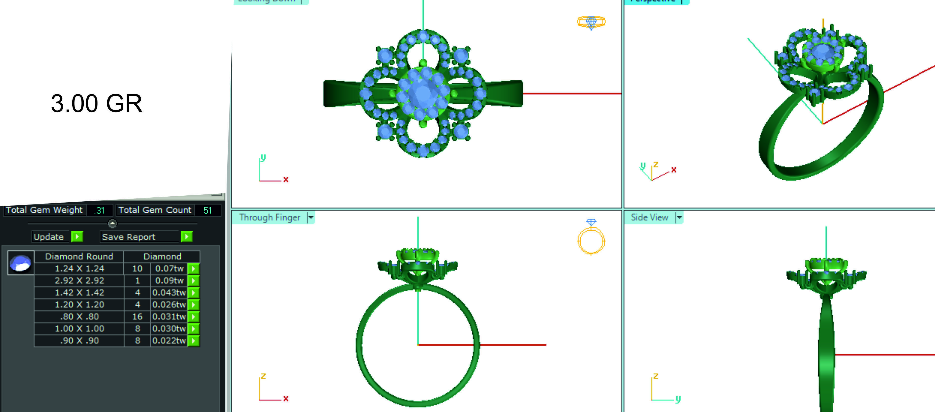Women ring 3dm stl render detail 3D print model 3D print model_1