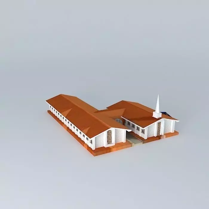 LDS, Centro de Reunion Mormon, Mexico, D.F., Mexico Free 3D model
