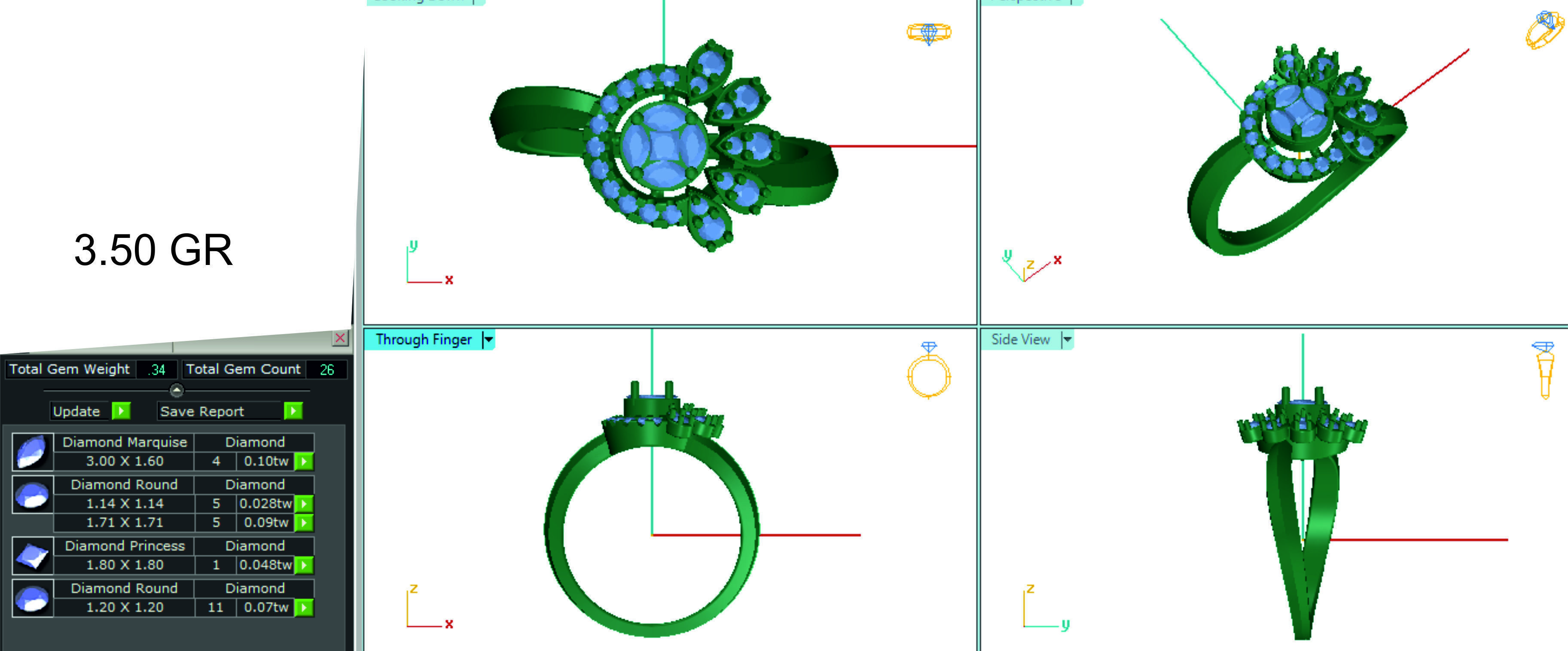Women ring 3dm stl render detail 3D print model 3D print model_1