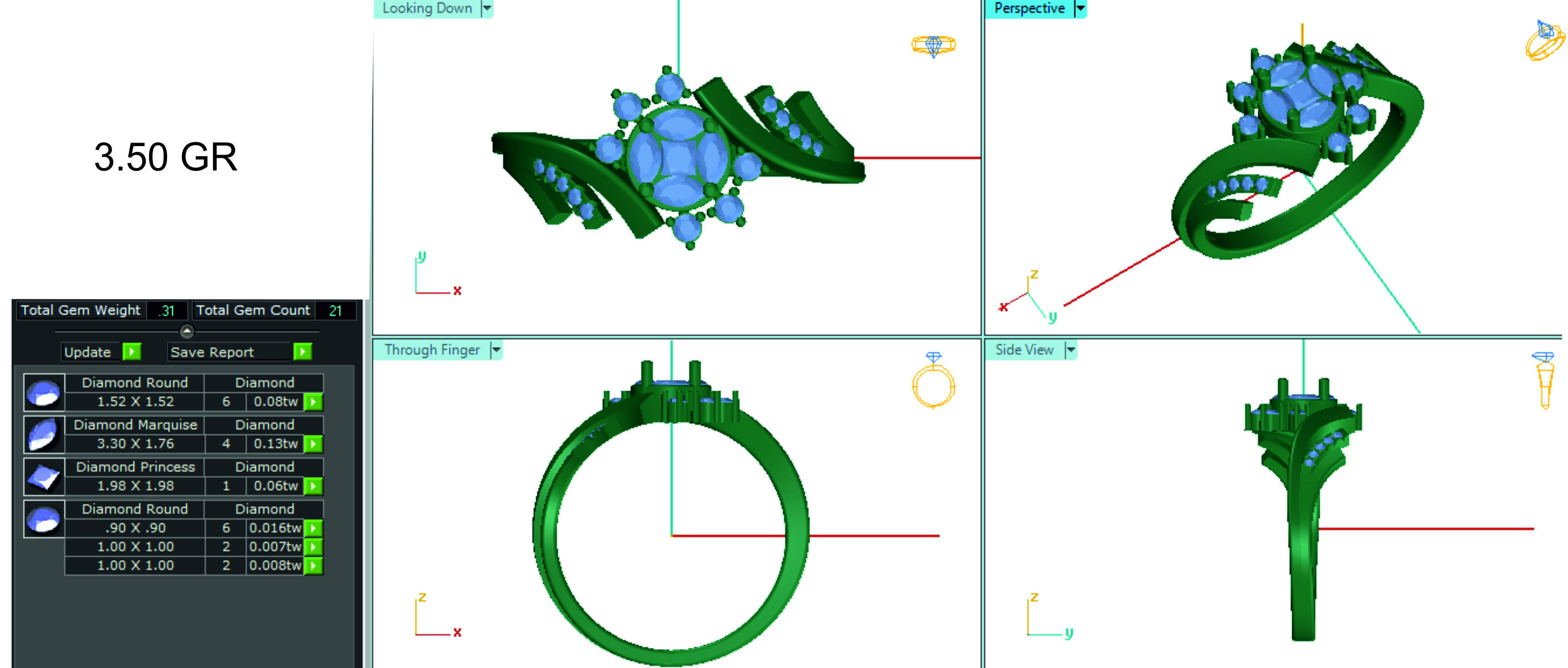 Women ring 3dm stl render detail 3D print model 3D print model_1