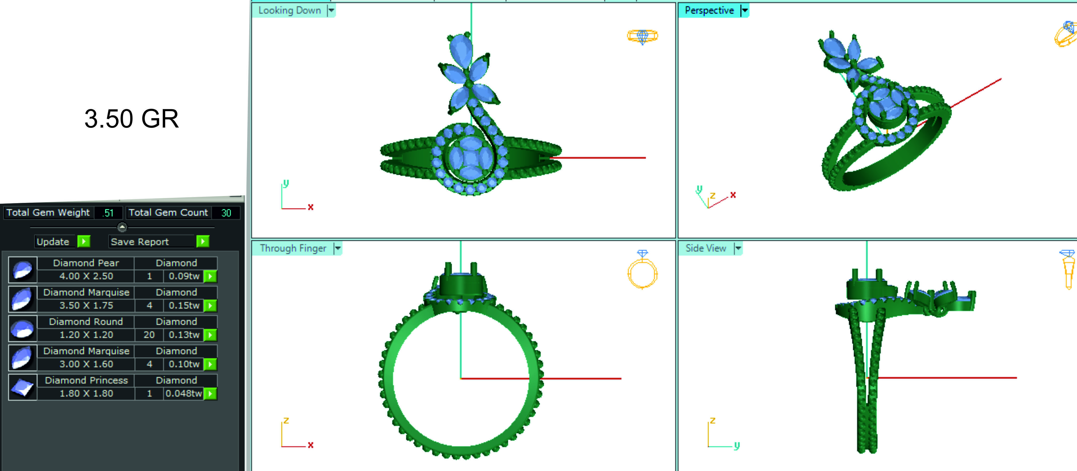 Women ring 3dm stl render detail 3D print model 3D print model_1