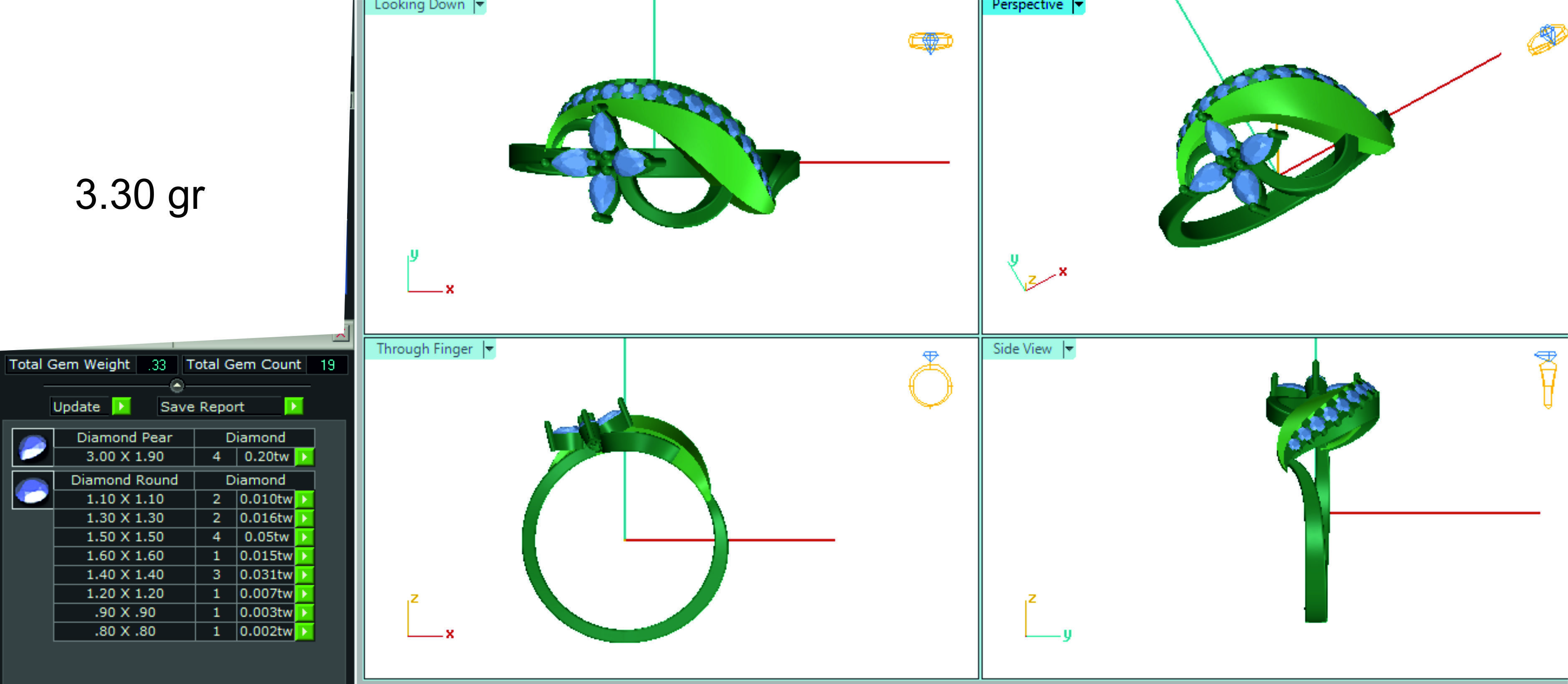 Women ring 3dm stl render detail 3D print model 3D print model_1