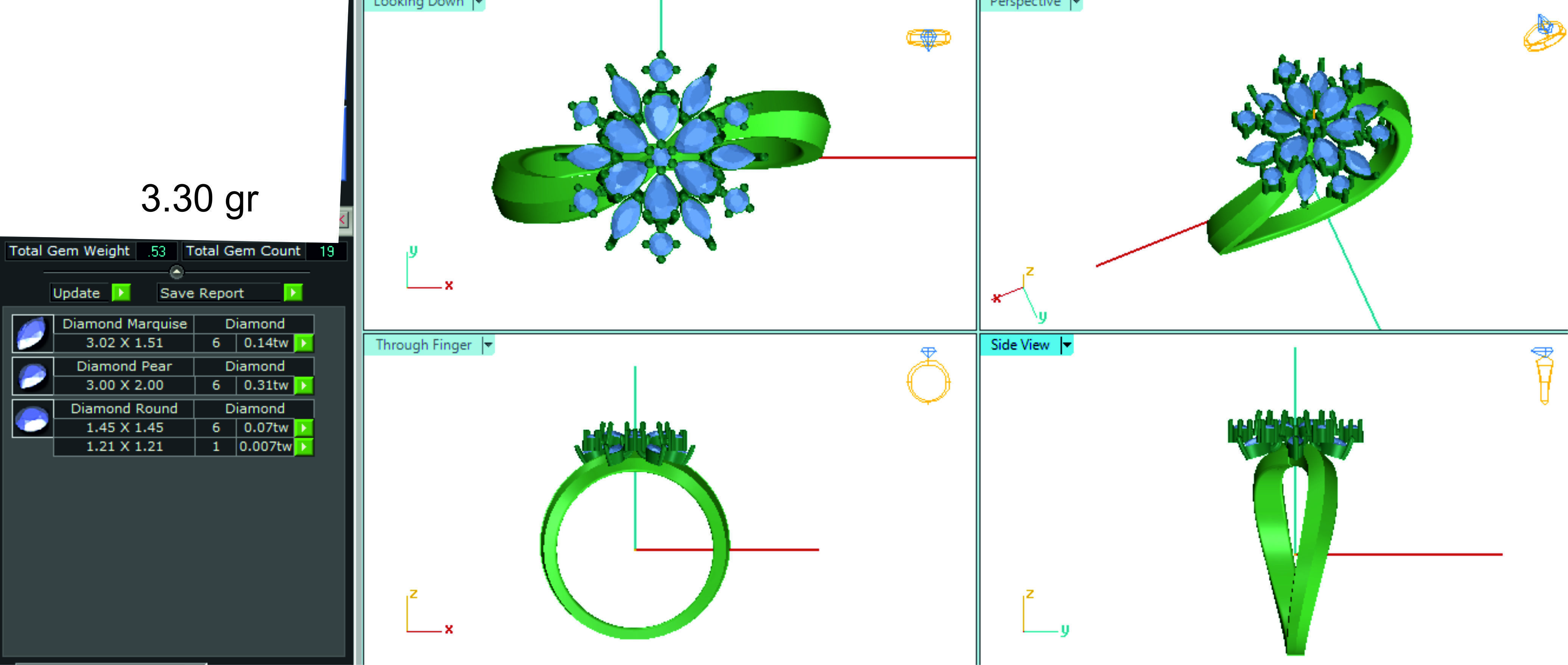 Women ring 3dm stl render detail 3D print model 3D print model_1
