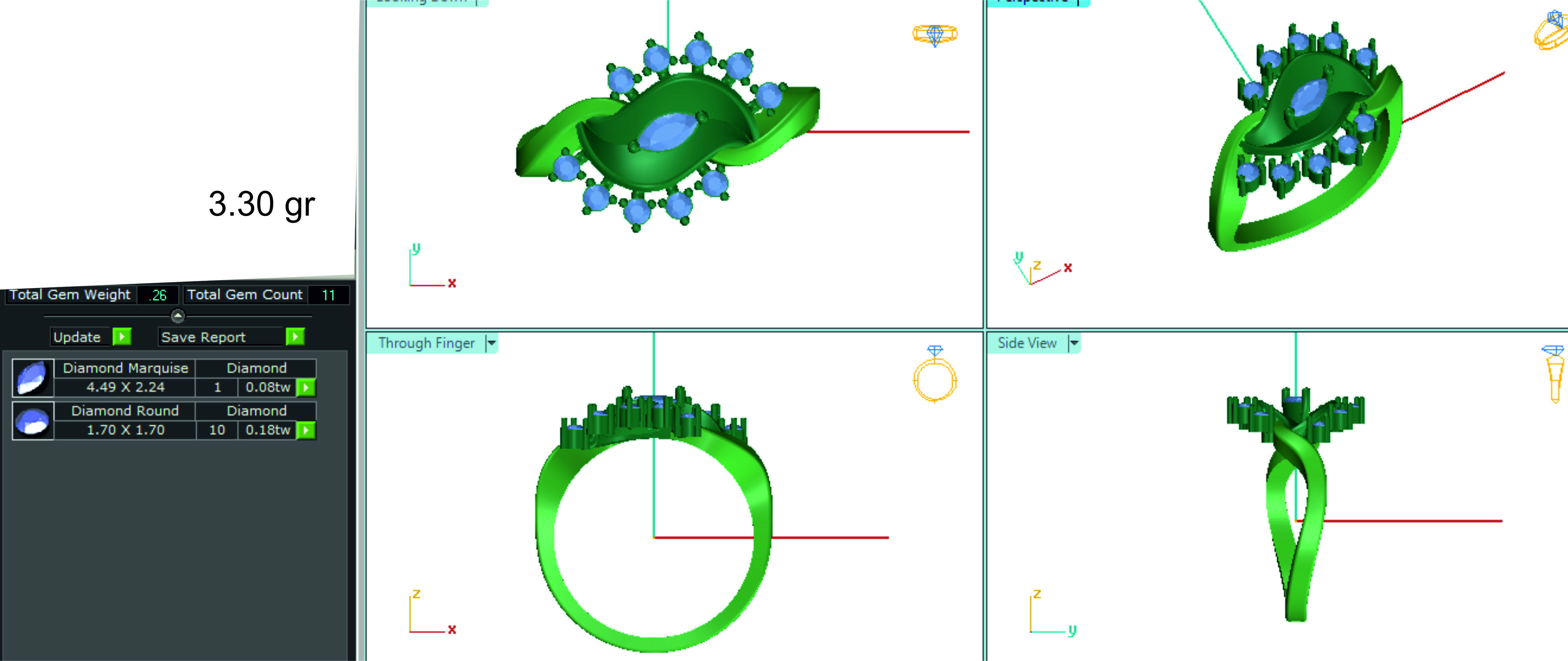 Women ring 3dm stl render detail 3D print model 3D print model_1