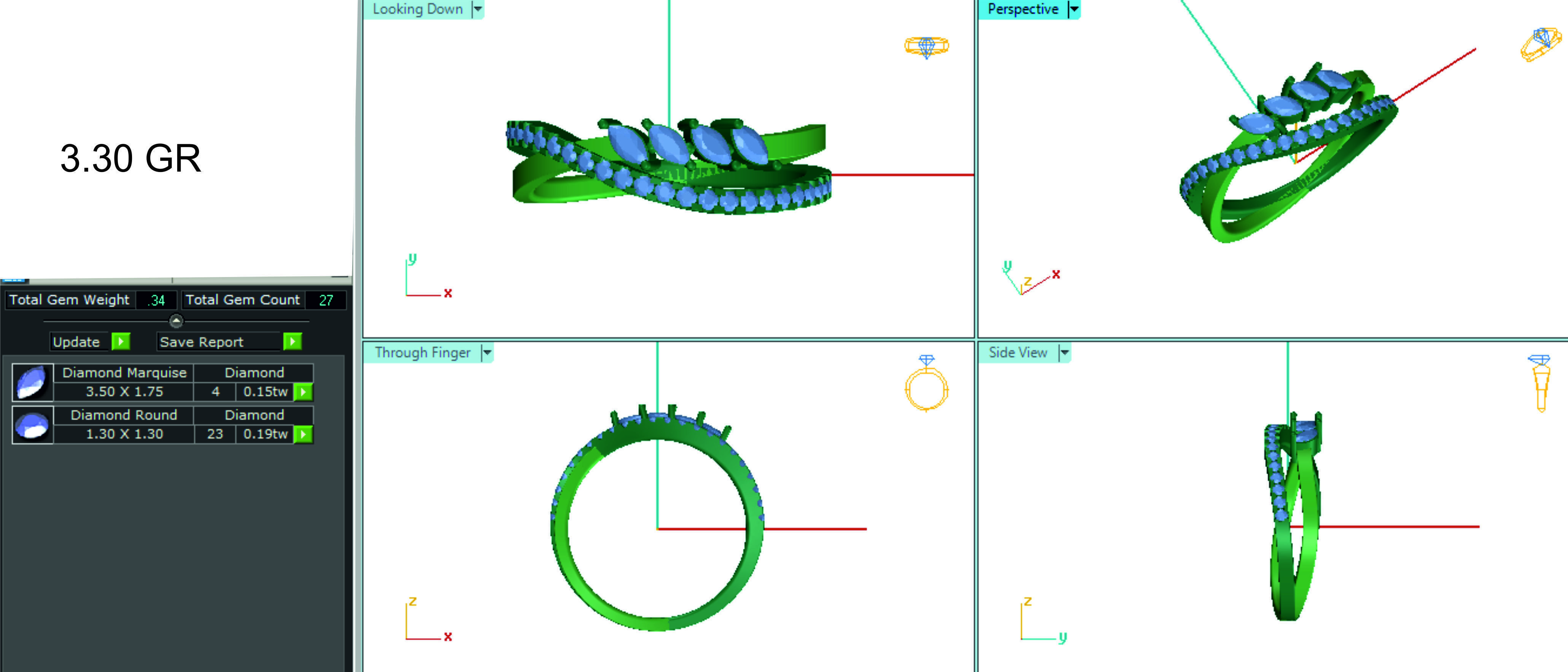 Women ring 3dm stl render detail 3D print model 3D print model_1